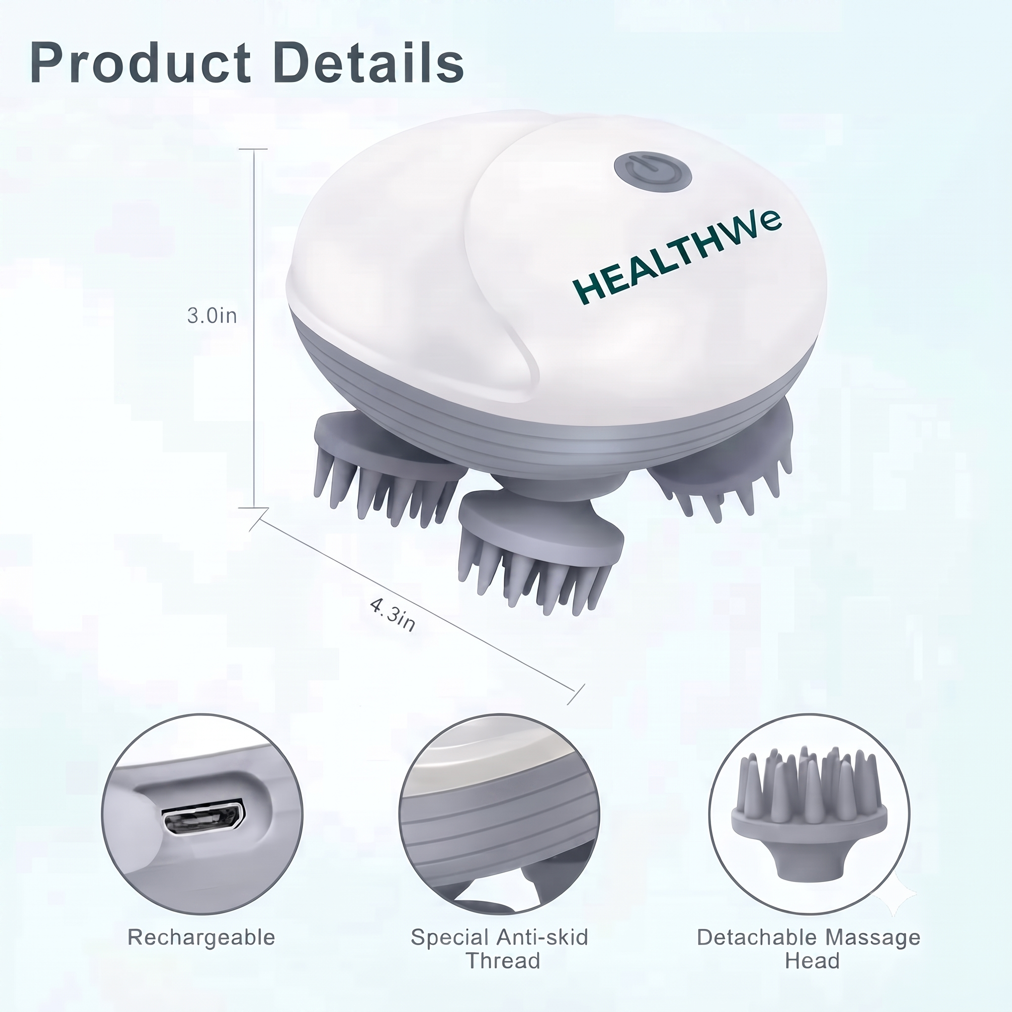 Medical-Grade Silicone Scalp Massager