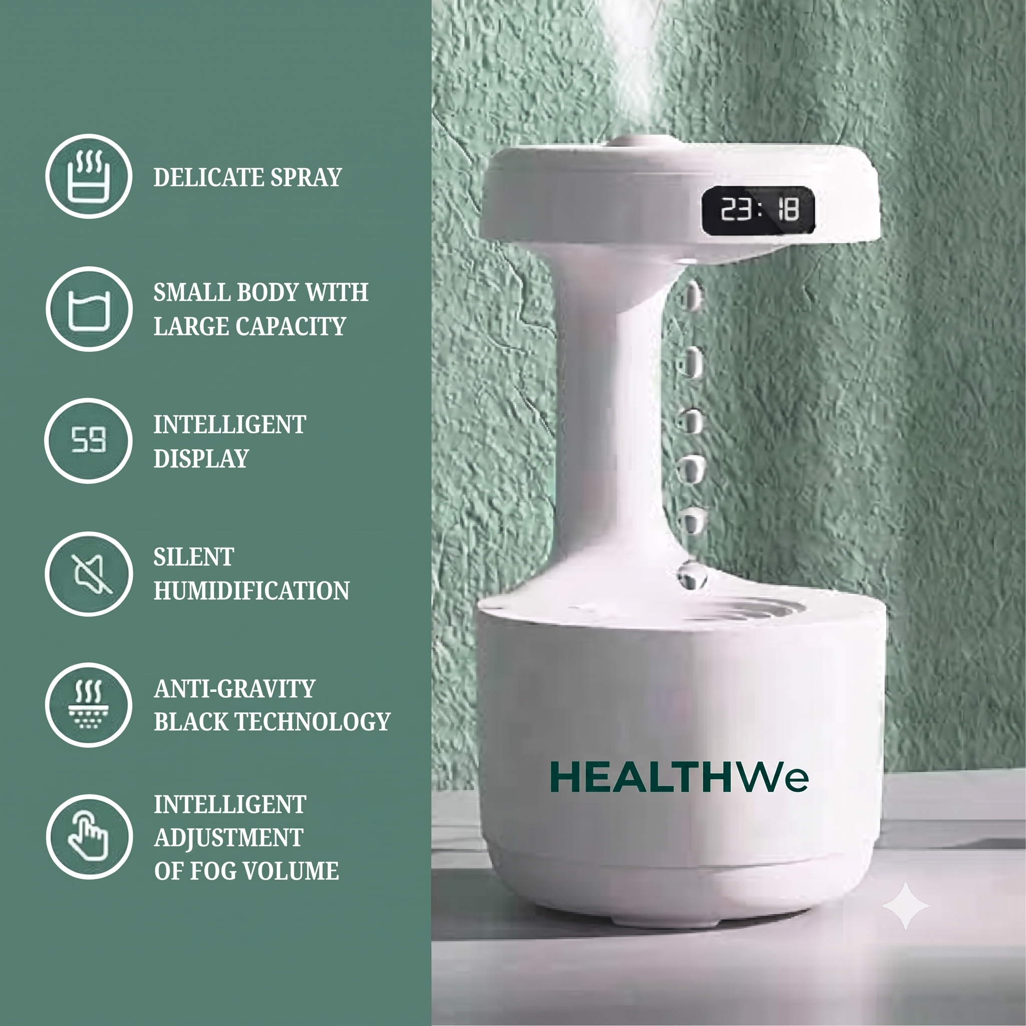 UV & Tech Humidifier with Aromatherapy Integration