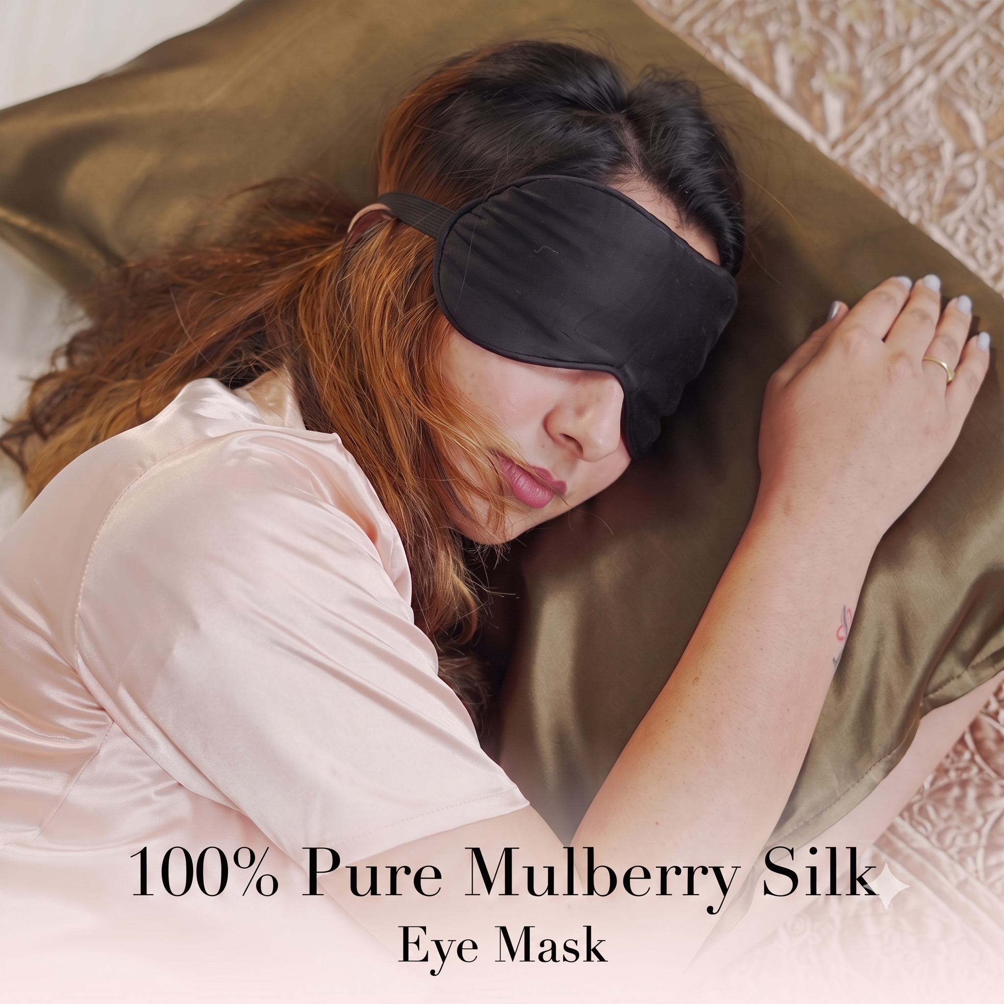 100% Mulberry Silk Contoured Blackout Mask