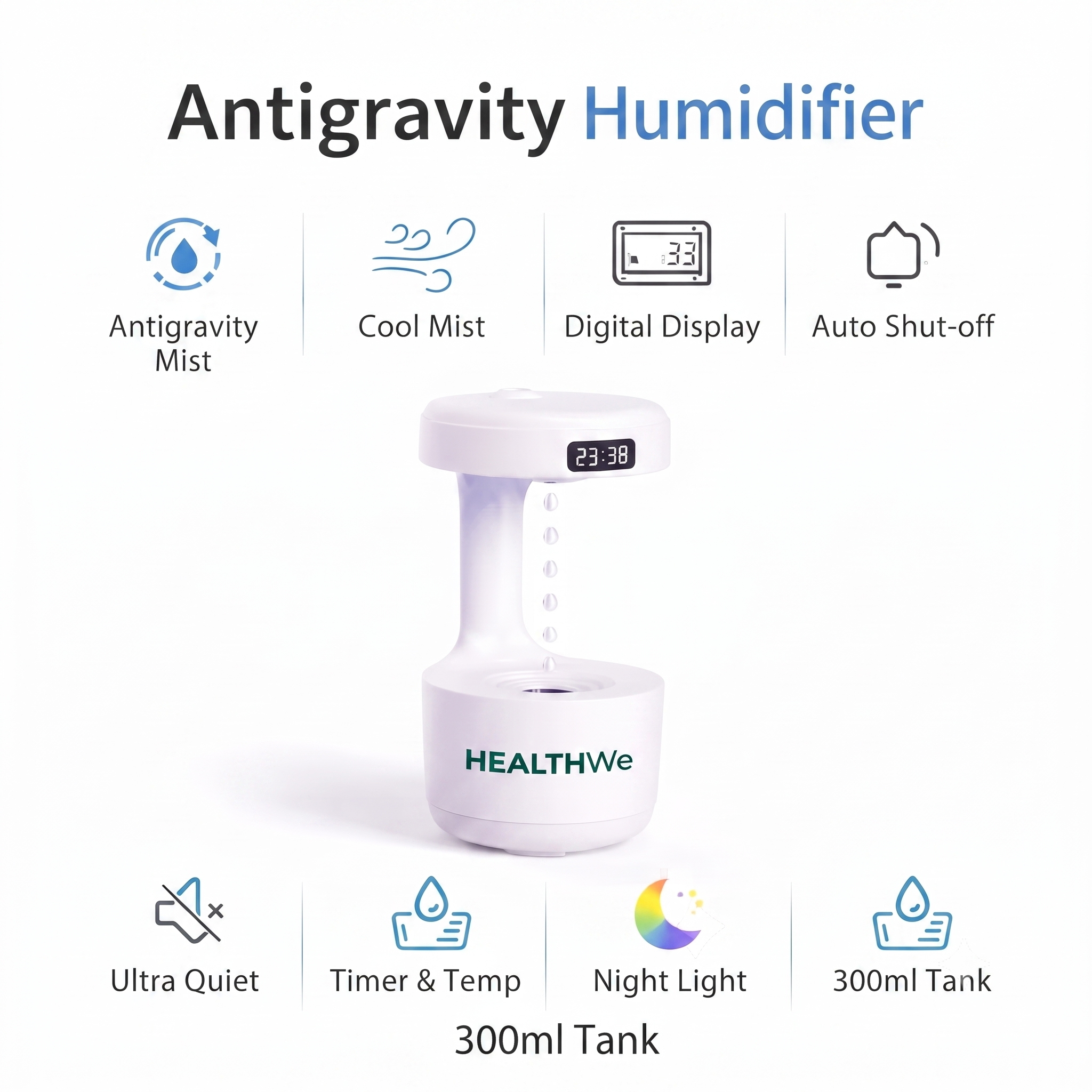 UV & Tech Humidifier with Aromatherapy Integration