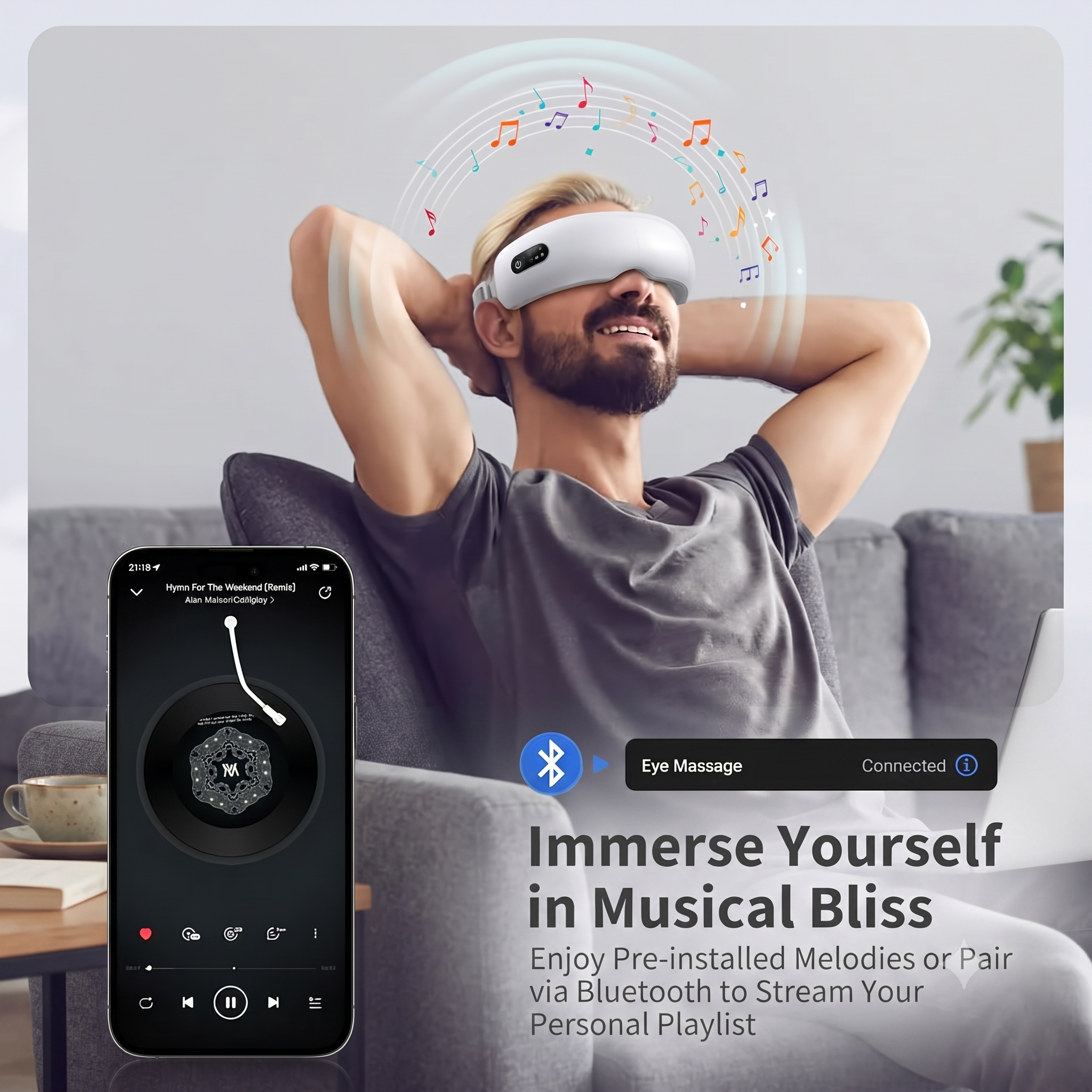 Intelligent Eye Massager with Heat & Air Compression