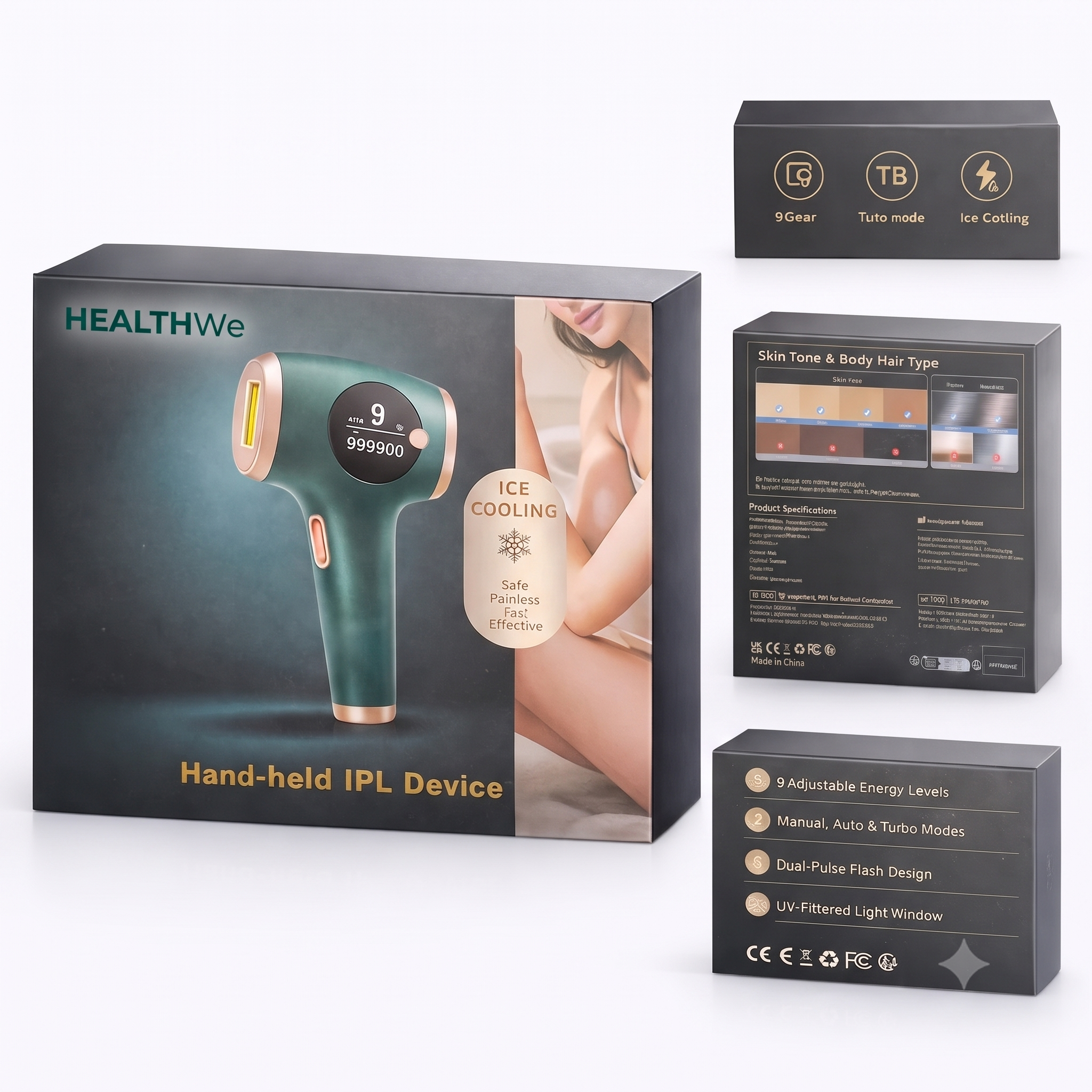 At-Home IPL Hair Removal Device (Clinical Grade)