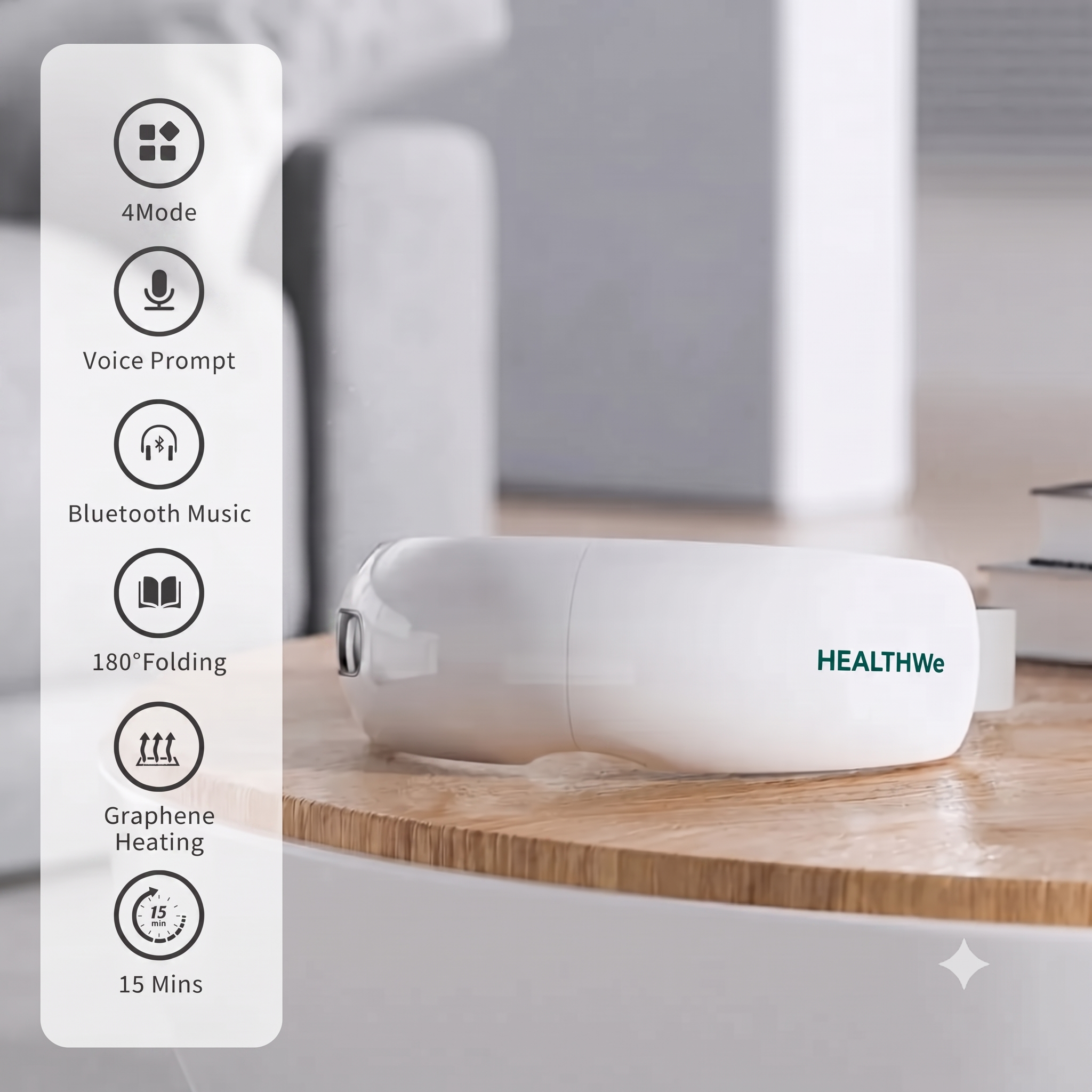 Intelligent Eye Massager with Heat & Air Compression